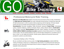 Tablet Screenshot of gobiketraining.com